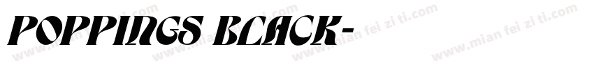 poppings black字体转换